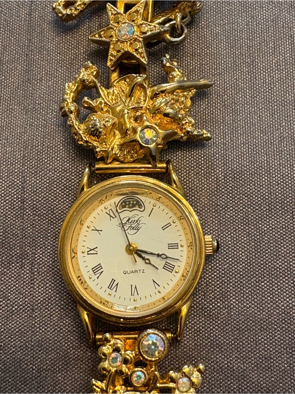 Vintage Kirk's Folly Star Charm Watch Gold-Tone - Picture 2 of 5